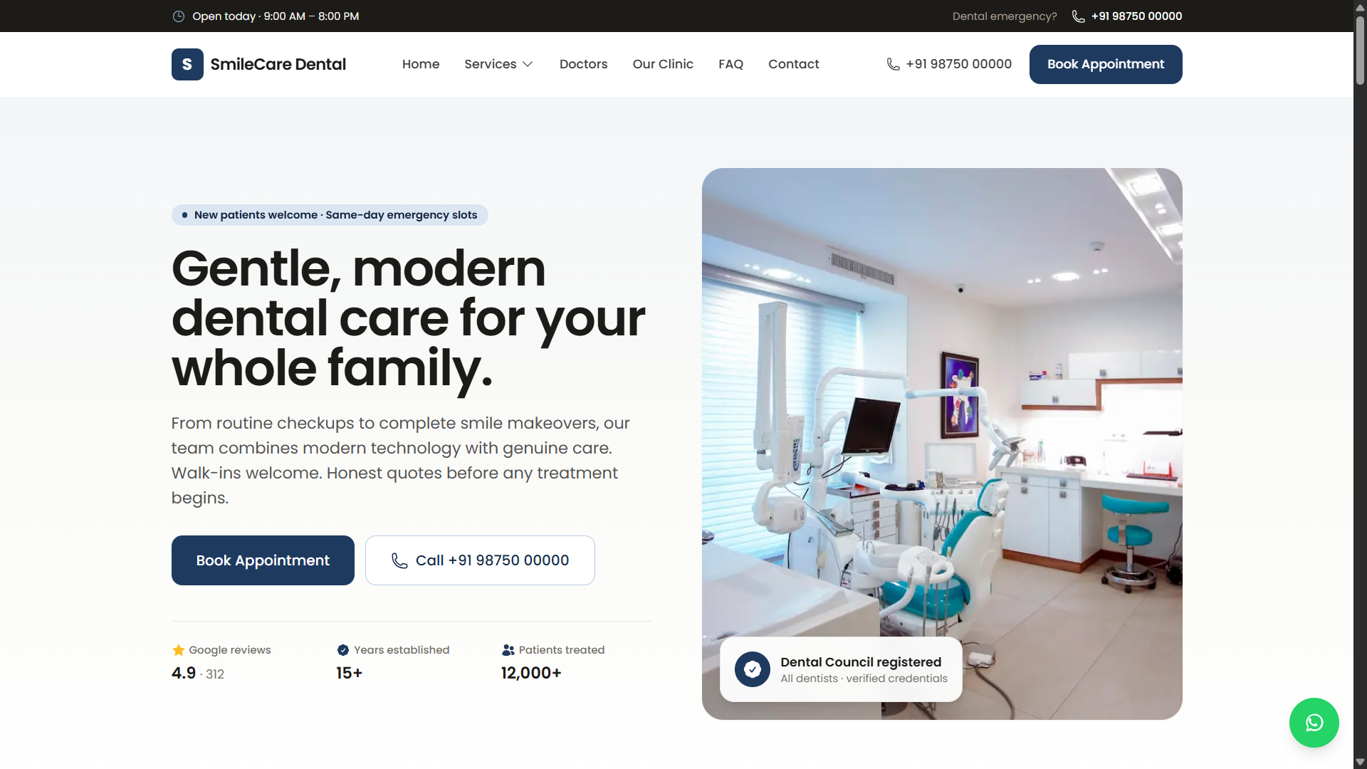 Dental website — dental-demo.vishalchauhan.in