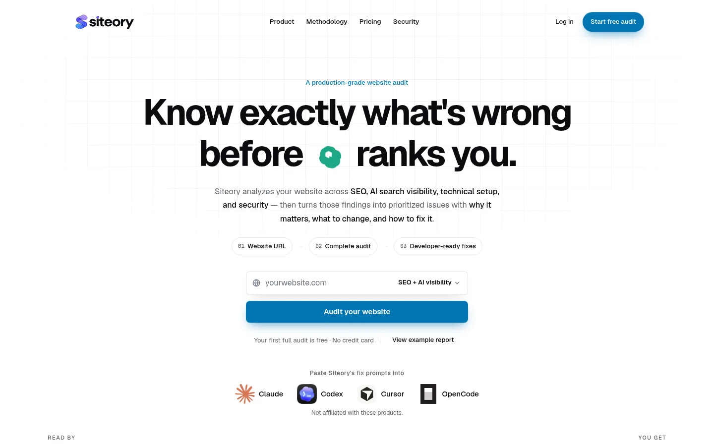 Siteory screenshot