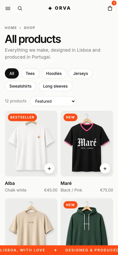 ORVA mobile: Mobile shop